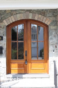 wood arched top  door. round top entrance door for sale in michigan  french doors