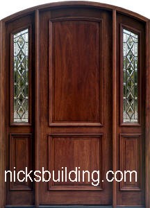 wood front exterior doors   2 panel  front wood door